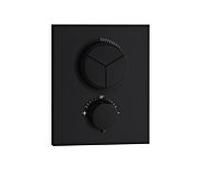 Kit de finition noir profond Herzbach 23.803055.2.12 pour 3 Verbraucher , encastré, thermostat, noir mat