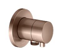 KEUCO IXMO vanne de commutation à encastrer 3 consommateurs, raccord de flexible avec poignée Comfort, sans arrêt, rosace ronde, 59548291101, Couleur: rouge or brossÃ©