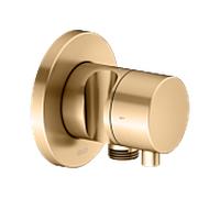 Kit de montage final KEUCO IXMO 59557251201 robinet d'arrêt/inverseur à 2 voies encastré, support de douche, poignée Comfort , rond, laiton brossé