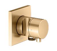 Kit de finition KEUCO IXMO 59557251202 vanne d'arrêt/inverseur à 2 voies encastrée, support de douche, carré, laiton brossé