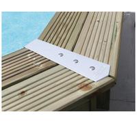 Kit de finition pour margelles 8 pièces - Pour piscine bois hexgonale