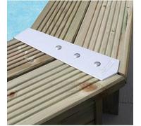 Ubbink Finition de margelles aluminium pour piscines bois, 8 pièces 135° hexagonale ou octogonale