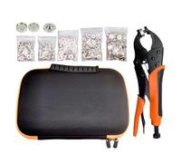 Kit de fixation à pression - Presse à boulons de 4,6 pouces, ensemble de presse à boulons robuste, kit de fixation à pression en acier inoxydable | Ensemble de boutons-pression à main pour coudre des