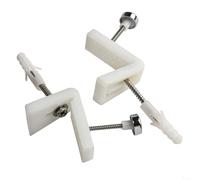 Kit de fixation au sol type L pour cuvette WC avec équerres coudées compatible avec bidet et lavabo semi-piédestal