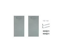 Kit de fixation autocollant - Support pour miroir - 2 supports - Crochets à vis - Tampons en silicone - 200 x 100 mm