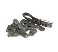 Kit de Fixation Brise-Vue - Lot de 10 Kits (26 pastilles + 4m de Fil par kit) Gris Clair Lot de 10 Kits