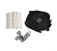 Kit de fixation de bobine de couverture solaire de piscine pour systèmes enterrés de 3 m à 7,3 m de large avec 8 clips en nylon et sangles pour couvertures jusqu'à 16 mm d'épaisseur