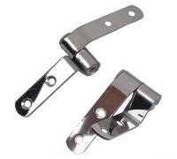 Kit de fixation de charnière de siège de toilette en acier inoxydable avec joint en caoutchouc et accessoires, charnières de rechange à fermeture silencieuse pour une installation lisse et stable