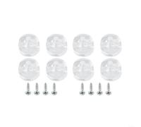 Kit de fixation de clips muraux pour miroirs en verre sans cadre - Lot de 4 supports de montage en plastique compatibles avec le matériel de miroir de salle de bain jusqu'à 4 mm d'épaisseur (8 pièces)