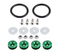 Kit de Fixation de Dégagement Rapide de Pare-chocs, Rondelle de Pare-chocs D'alliage D'aluminium de Voiture/Kit D'habillage de Baie de Moteur de Boulon Rondelle de Pare-chocs de Voiture(vert)