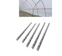 Kit de fixation de film for serre: profilé en U en alliage d'aluminium avec ressorts oscillants- Colliers de serrage robustes for membranes de serres tunnels(1.3mmx788in)