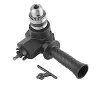 Kit de fixation de perceuse à angle droit, accessoire d'extension de courbure à 90 degrés, outil de réparation pour espaces étroits avec mandrin à clé et poignée, dispositif