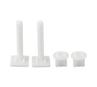 Kit de fixation de siège de toilette avec vis de rechange et boulons de charnière avec pièces en caoutchouc et plastique pour une réparation fiable et fiable des toilettes (C)