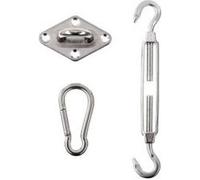 Kit de fixation de toile solaire - 3 pièces - Acier inoxydable Multicolore G