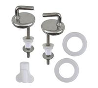 Kit de fixation de toilettes en métal Charnières de cuvette de réparation de cuvette Charnières/vis de couvercle de montage pour une utilisation confortable Vis de toilette
