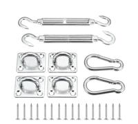 Kit de Fixation de Voile d'ombrage en Acier Inoxydable, 24 pièces, Fixations de sécurité for auvent