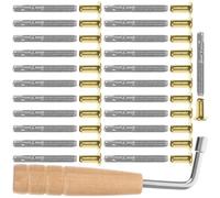 Kit de Fixation des Cordes pour Lyre Harpe, Pièces Bois Métal | Remplace les Goupilles Usées, Finition Polie Lisse, Ancrage Ferme des Cordes, pour Réparation en Atelier