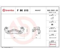 Kit de fixation d'étrier de frein Essieu avant F BK 015 BREMBO