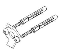 Kit de fixation Dornbracht ovale 0517207130090 05172071300 39,5 x 33 mm