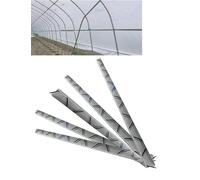 Kit de fixation for film de serre: profilé en U en alliage d'aluminium avec ressorts oscillants, for tunnels en polyéthylène et arceaux de jardin(Aluminum alloy 1.3mm)