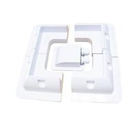 Kit de fixation for panneau solaire de toit de camping-car avec boîtier de gestion des câbles, en ABS, for camping-car, bateau ou yacht.(Type 2 White)