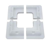 Kit de fixation for panneau solaire de toit de camping-car avec boîtier de gestion des câbles, en ABS, for camping-car, bateau ou yacht.(Type 1 White)