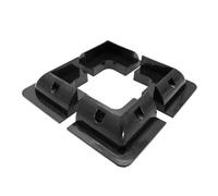 Kit de fixation for panneau solaire de toit de camping-car avec boîtier de gestion des câbles, en ABS, for camping-car, bateau ou yacht.(Type 1 Black)