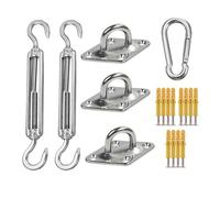 Kit de Fixation for Voile d'ombrage Triangulaire, Accessoires de Jardin en Acier Inoxydable, Accessoires de Fixation for auvent d'ombrage extérieur