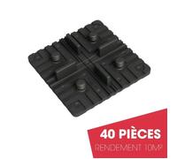 Kit de fixation invisible pour dalles terrasse Növlek Square Clip - 10m²