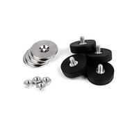 Kit de fixation magnétique avec plots antidérapant à visser (4 plots aimantés 43 mm, puissance d'aimantation 10kg par plot)