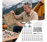 Kit De Fixation Marine - Outil de Goujon à Vis pour Toile - Kit de Pressions à Vis en Acier Inoxydable Résistant aux Intempéries pour Fixation Rapide de Bâche - Idéal pour Ponton,