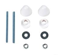 Kit de fixation murale pour toilettes avec couvercles décoratifs, boulons à vis dissimulés pour toilettes murales, plastique ABS et fer galvanisé (blanc)