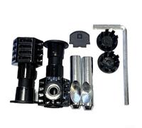 Kit de fixation murale pour toilettes - Kit de montage sécurisé avec acier inoxydable et plastique - Mécanisme de pré-verrouillage pour une installation stable - Longueur du tube : 160 mm - Matériel