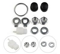Kit de fixation pour axe de moteur de vélo électrique - Écrous de verrouillage - Rondelles de blocage - Entretoises et cache-écrous en caoutchouc pour une utilisation standard