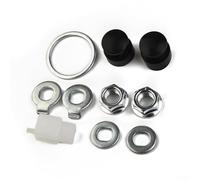 Kit de fixation pour axe de moteur M14 E-bike - Écrous de verrouillage - Rondelles de blocage - Entretoises et cache-écrous en caoutchouc pour essieux de 12 mm et 14 mm
