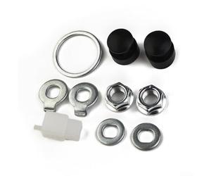 Kit de fixation pour axe de moteur M14 E-bike - Écrous de verrouillage - Rondelles de blocage - Entretoises et cache-écrous en caoutchouc pour essieux de 12 mm et 14 mm