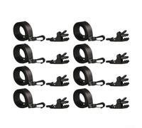 Kit de fixation pour bâche solaire - Sangles de retenue et clips - Sangles de retenue pour film de piscine, bâche de piscine, bâche (lampe 8 + corde 8)