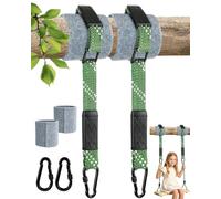 Kit de fixation pour balançoire et hamac - 101 cm - Lot de 2 | 363 kg Sangles de suspension pour balançoire d'arbre avec mousqueton et coussinets de protection d'arbre pour hamacs