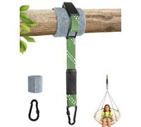 Kit de fixation pour balançoire et hamac - 305 cm | 363 kg Sangles de suspension pour balançoire d'arbre avec mousqueton et coussinets de protection d'arbre pour hamacs