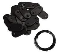 Kit de fixation pour brise vue, canisse anti-UV - Noir -