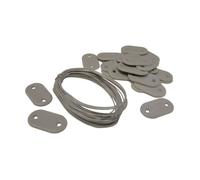 Kit de fixation pour clôture de jardin - NATURE - 27 pcs - Gris