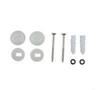 Kit de fixation pour cuvette WC avec boulons d'ancrage en acier inoxydable et couvercles en plastique conçu pour bidet et lavabo semi-piédestal