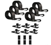 Kit de fixation pour enrouleur de piscine avec sangles de maintien et pinces pour bâche solaire - Accessoires en nylon résistant aux UV pour système d'enroulement 6 pièces