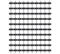 Kit de fixation pour terrasse composite (100 pièces).Connecteurs en plastique ABS avec vis en acier inoxydable, pour lames de terrasse composites rainurées, couvre une surface de
