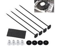 Kit de fixation pour ventilateur de radiateur électrique avec serre-câbles, attaches et ressorts noir