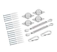 Kit de fixation pour voile d'ombrage DETEX® fixation auvent store protection
