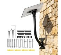 Kit de fixation satellite Adaptateur d'angle flexible pour parabole | Barre de montage satellite résistante au vent pour station météo, extension WiFi, mur, avant-toit, extérieur, camping-car