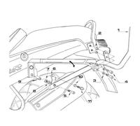 Kit de fixation specifique porte-bagages arriere GIVI BMW R1100R 1995-2001