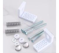 Kit de fixation WC en forme de L pour montage au sol avec couvercle compatible avec toilettes et bidets standard (M)