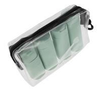 Kit de Flacons Souples de Voyage 100ml, Pp Pe, Vert Clair | Rechargeables et Étanches, Format Compact, pour Shampooing et Articles de Toilette, Spatule et Paquet